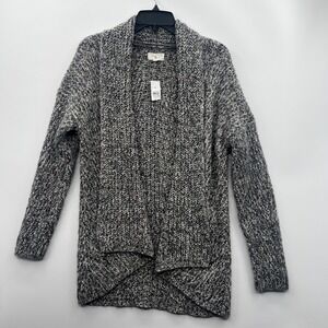 NWT‎ Lou & Grey Cozy Knit Long Cardigan Open Front Duster Gray XS Layering